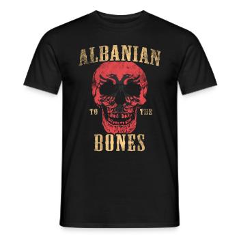Albaner bis auf die Knochen - Männer T-Shirt - Schwarz - Vorne - AI Model Male 178 light (178cm)