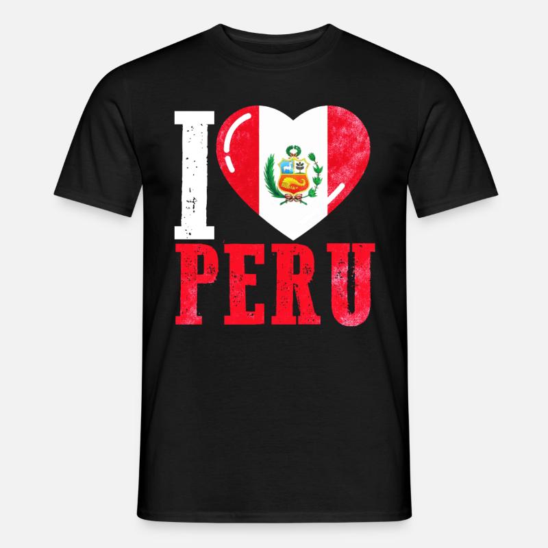 Ich liebe Peru - Männer T-Shirt - Schwarz