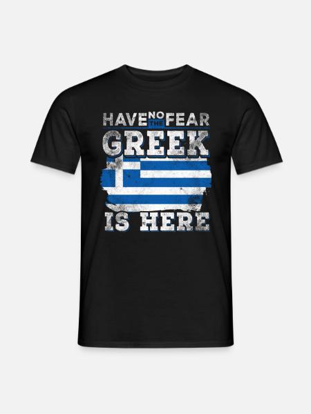 Lustiger Grieche - Männer T-Shirt - Schwarz