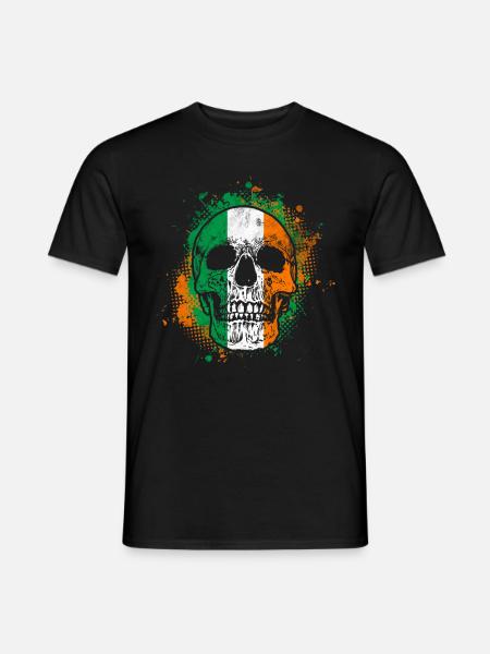Irish skull - Men's T-Shirt - black