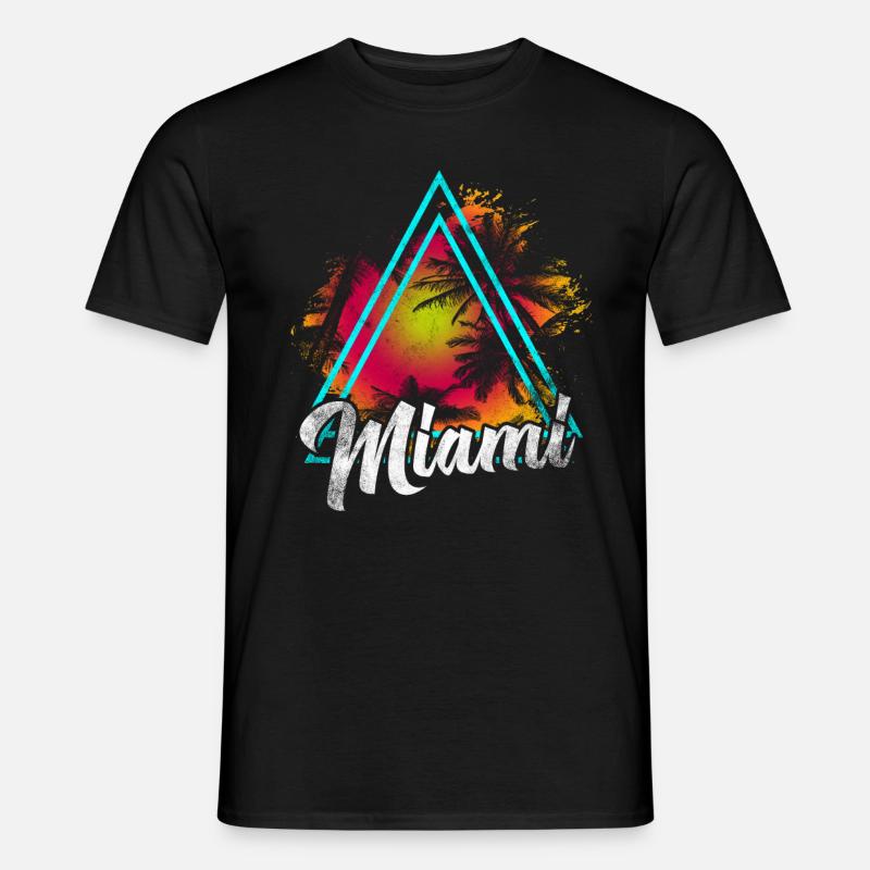 Miami Florida - Männer T-Shirt - Schwarz