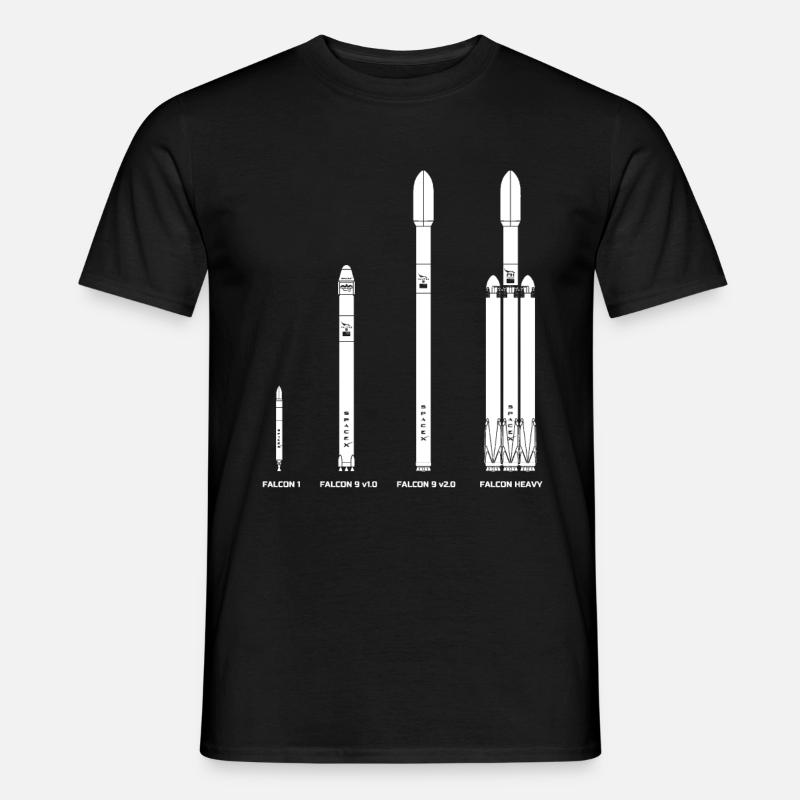 Falcon Raketen Evolution - Männer T-Shirt - Schwarz