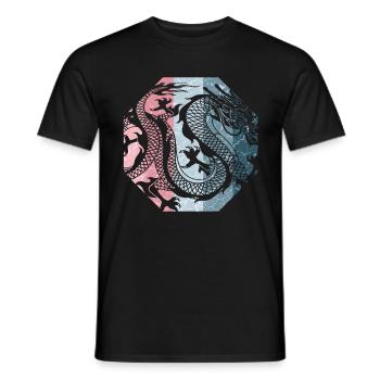 Dragon chinois - T-shirt homme - noir - Devant - AI Model Male 178 light (178cm)