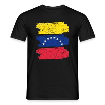 Venezuela Flagge - Männer T-Shirt - Schwarz - Vorne - AI Model Male 178 light (178cm)