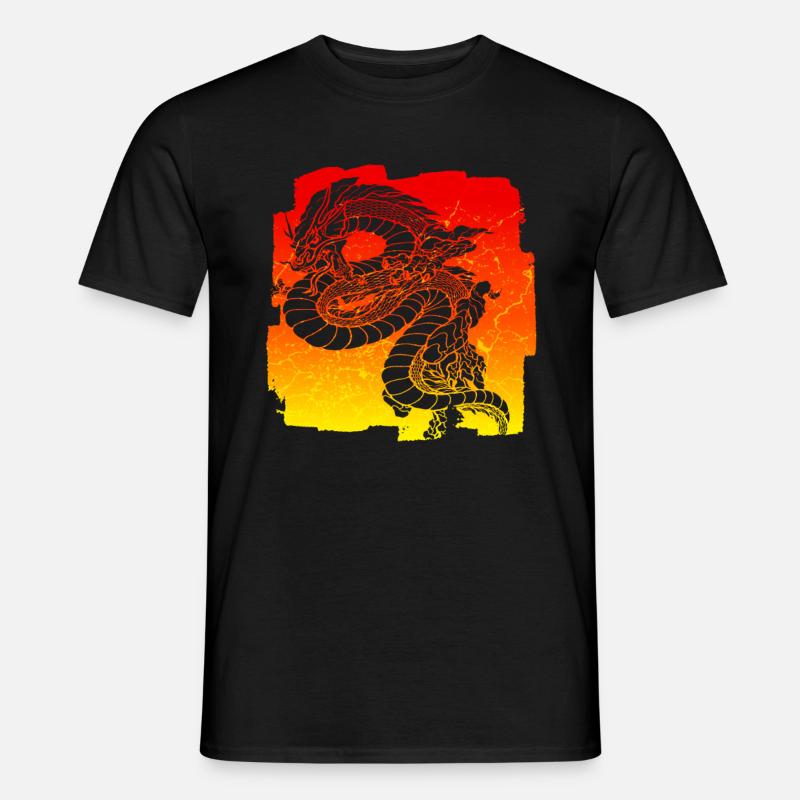 Drache - Männer T-Shirt - Schwarz
