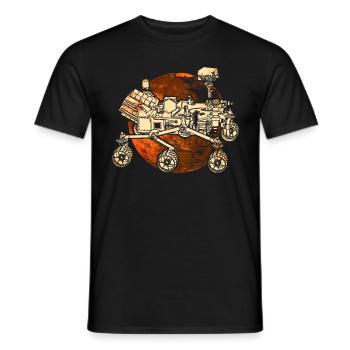 Preserverance Mars 2020 Rover - Men's T-Shirt - black - Front - AI Model Male 178 light (178cm)