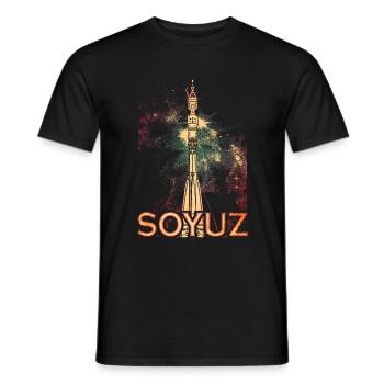 Soyuz Soyuz Rocket - Men's T-Shirt - black - Front - AI Model Male 178 light (178cm)