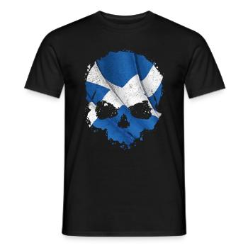 Schottland Flagge Schädel - Männer T-Shirt - Schwarz - Vorne - AI Model Male 178 light (178cm)