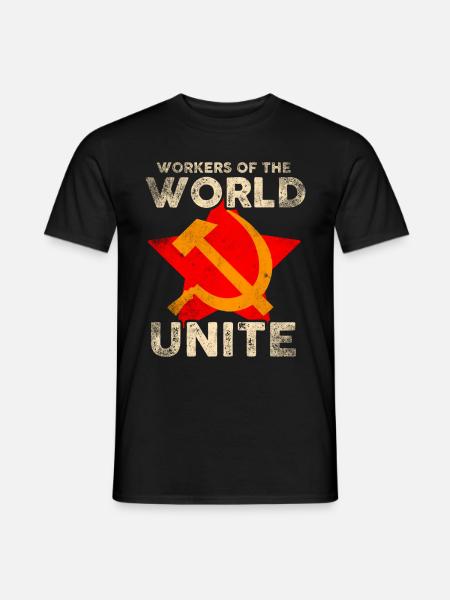 Arbeiter der Welt vereinigt euch - Männer T-Shirt - Schwarz