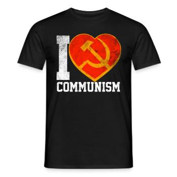 J’aime le communisme - T-shirt homme - noir - Devant - AI Model Male 178 light (178cm)