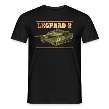 Leopard 2 Panzer - T-shirt homme - noir - Devant - AI Model Male 178 light (178cm)
