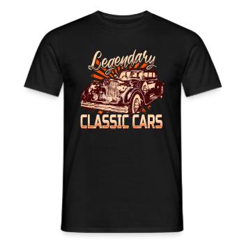 Legendary classic cars - Men's T-Shirt - black - Front - AI Model Male 178 light (178cm)