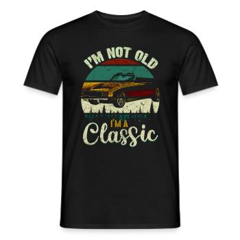 Klassische Autos - Männer T-Shirt - Schwarz - Vorne - AI Model Male 178 light (178cm)