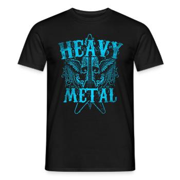 Heavy metal - Heren T-shirt - zwart - Voor - AI Model Male 178 light (178cm)