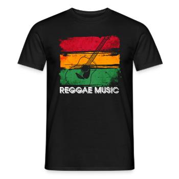Musique Reggae - T-shirt homme - noir - Devant - AI Model Male 178 light (178cm)