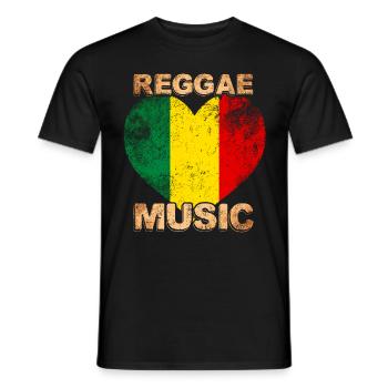 Reggae Music - Men's T-Shirt - black - Front - AI Model Male 178 light (178cm)