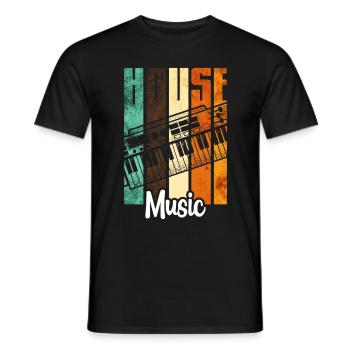 Musique House - T-shirt homme - noir - Devant - AI Model Male 178 light (178cm)
