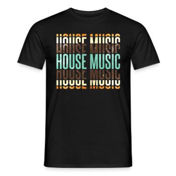 Musique House - T-shirt homme - noir - Devant - AI Model Male 178 light (178cm)