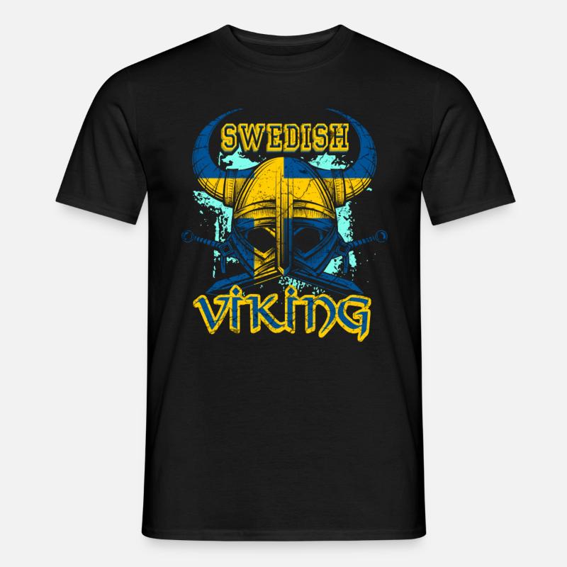 Schwedischer Wikinger - Männer T-Shirt - Schwarz