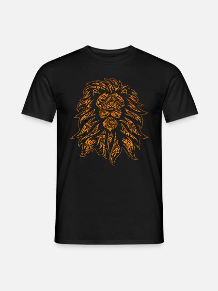 Löwe Tribal Tattoos - Männer T-Shirt - Schwarz