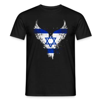 Israel Flag - Men's T-Shirt - black - Front - AI Model Male 178 light (178cm)