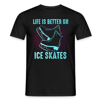 Patinage sur glace Patinage artistique - T-shirt homme - noir - Devant - AI Model Male 178 light (178cm)