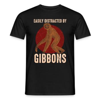Gibbon - Männer T-Shirt - Schwarz - Vorne - AI Model Male 178 light (178cm)