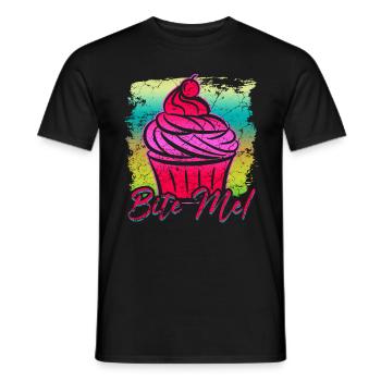 Cupcake - T-shirt homme - noir - Devant - AI Model Male 178 light (178cm)
