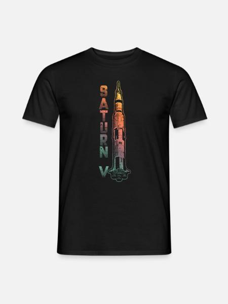 Saturn V Rocket - Men's T-Shirt - black