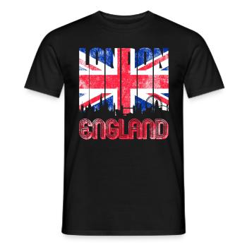 London Skyline England Grossbritannien - Männer T-Shirt - Schwarz - Vorne - AI Model Male 178 light (178cm)