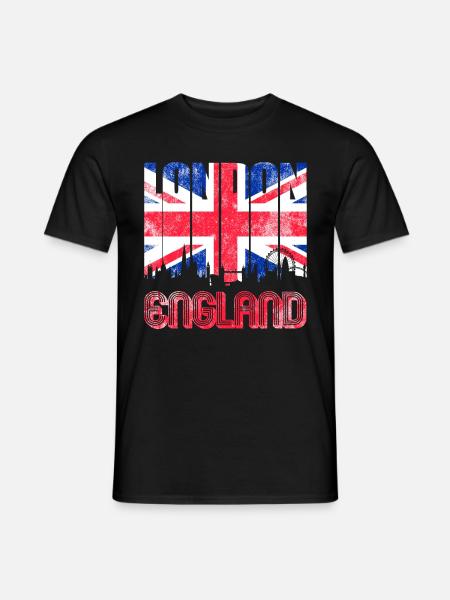 Londres Skyline Angleterre Royaume-Uni - T-shirt homme - noir