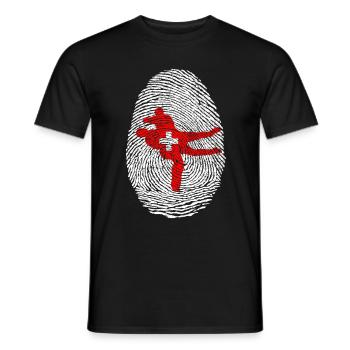 Schwingen Schweiz - Männer T-Shirt - Schwarz - Vorne - AI Model Male 178 light (178cm)