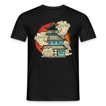 Art japonais - T-shirt homme - noir - Devant - AI Model Male 178 light (178cm)