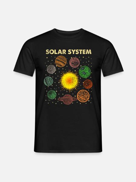 Solar system - Men's T-Shirt - black