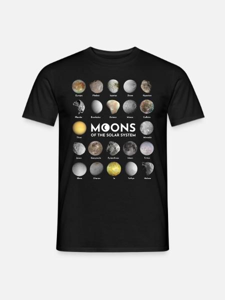 Lunes du système solaire - T-shirt homme - noir