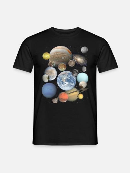 Planeten Sonnensystem Galaxie Universum Weltraum - Männer T-Shirt - Schwarz
