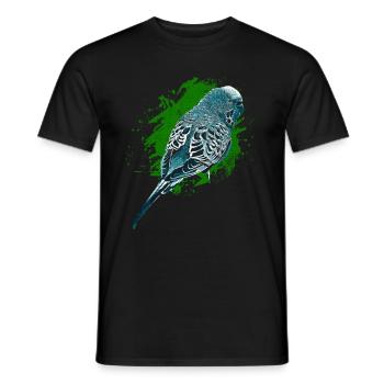Perruche ondulée - T-shirt homme - noir - Devant - AI Model Male 178 light (178cm)