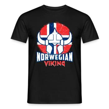 Norwegen Wikinger - Männer T-Shirt - Schwarz - Vorne - AI Model Male 178 light (178cm)