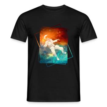 Astronaut im Weltraum - Männer T-Shirt - Schwarz - Vorne - AI Model Male 178 light (178cm)