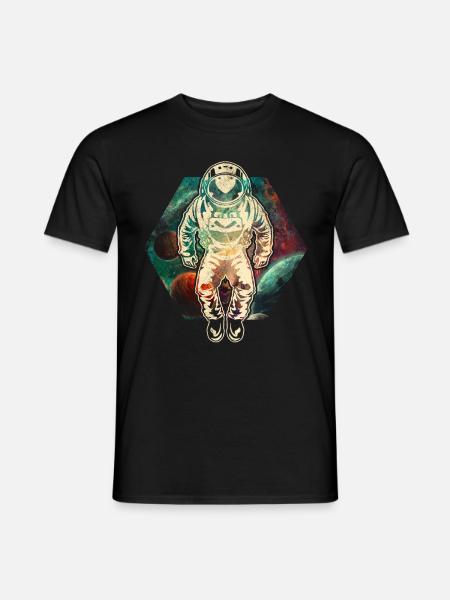 Astronaut in space - Men's T-Shirt - black
