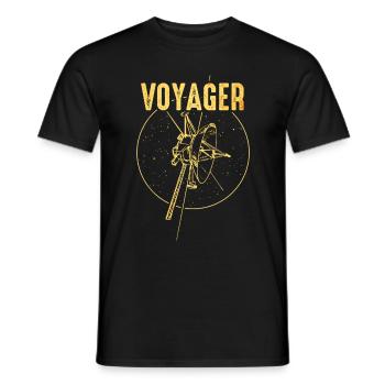 Sonde spatiale Voyager - T-shirt homme - noir - Devant - AI Model Male 178 light (178cm)