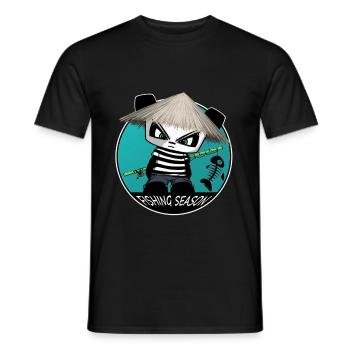 Angel Panda, Pêcheur Pêcheur Pêcheur Poisson Enfants - T-shirt homme - noir - Devant - AI Model Male 178 light (178cm)
