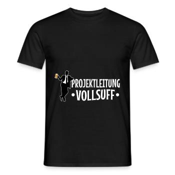 Projektleitung Vollsuff - Männer T-Shirt - Schwarz - Vorne - AI Model Male 178 light (178cm)