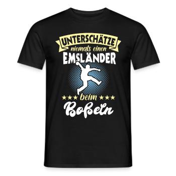Emsländer Boßeln Emsland Bosseln Unterschätze - Männer T-Shirt - Schwarz - Vorne - AI Model Male 178 light (178cm)