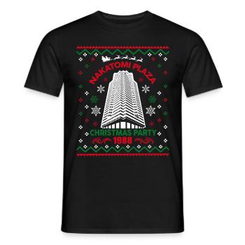 Nakatomi Plaza Christmas Party 1988 Ugly Christmas - Männer T-Shirt - Schwarz - Vorne - AI Model Male 178 light (178cm)