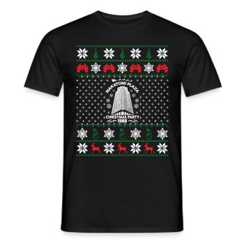 Nakatomi Plaza Christmas Party 1988 Ugly Christmas - Men's T-Shirt - black - Front - AI Model Male 178 light (178cm)