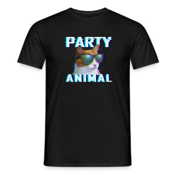 EDM Rave Electro Dubstep Hardstyle - Men's T-Shirt - black - Front - AI Model Male 178 light (178cm)