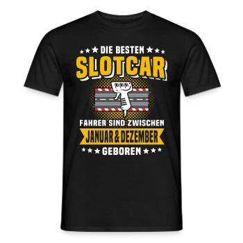 Slotcar Birthday Slotcars Birthday Gift - Men's T-Shirt - black - Front - AI Model Male 178 light (178cm)