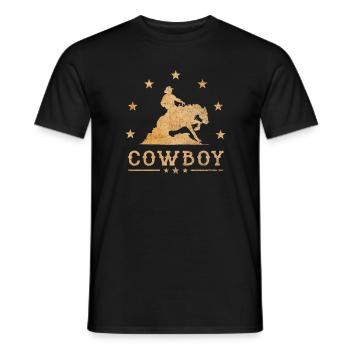 Western Équitation Reining Cavalier Cadeau Amour des chevaux - T-shirt homme - noir - Devant - AI Model Male 178 light (178cm)