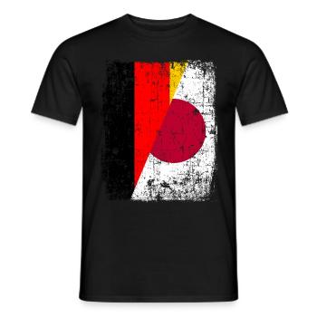 Germany Japan Berlin Tokyo Sport Athlete Fan - Men's T-Shirt - black - Front - AI Model Male 178 light (178cm)
